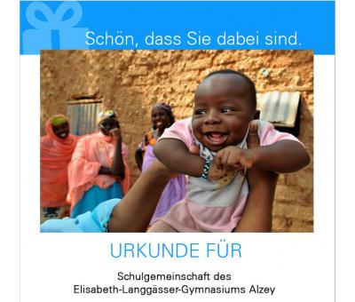 Urkunde Unicef