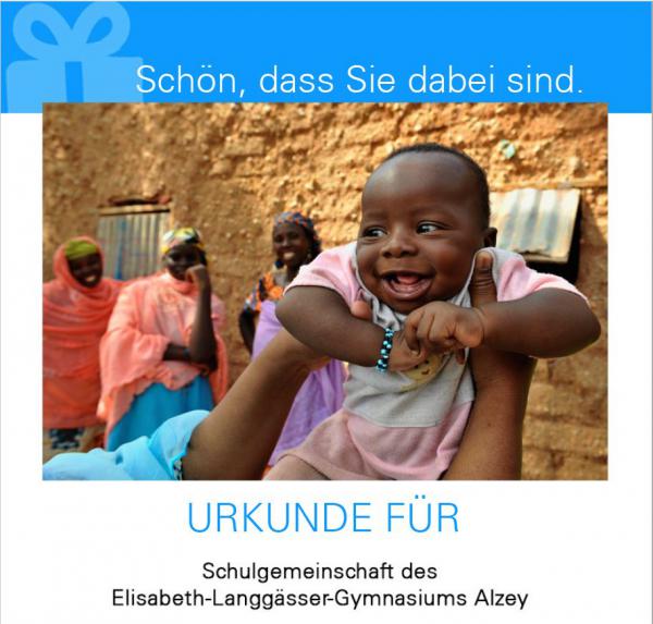 Urkunde Unicef