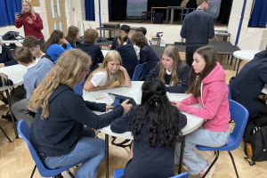 Meeting British students at our partner school